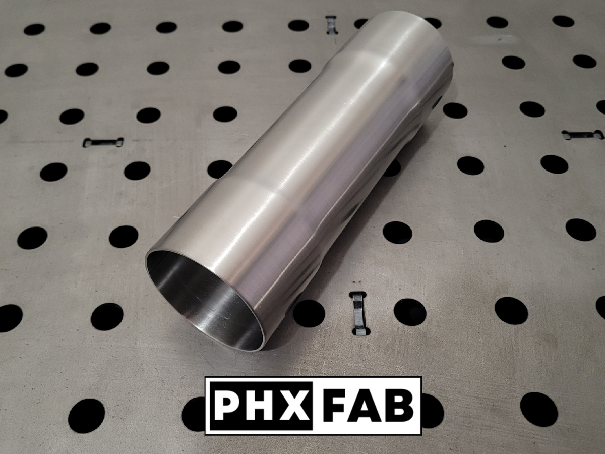 60mm OD to 65mm OD Reducer - 8" Length - 304 Stainless Steel