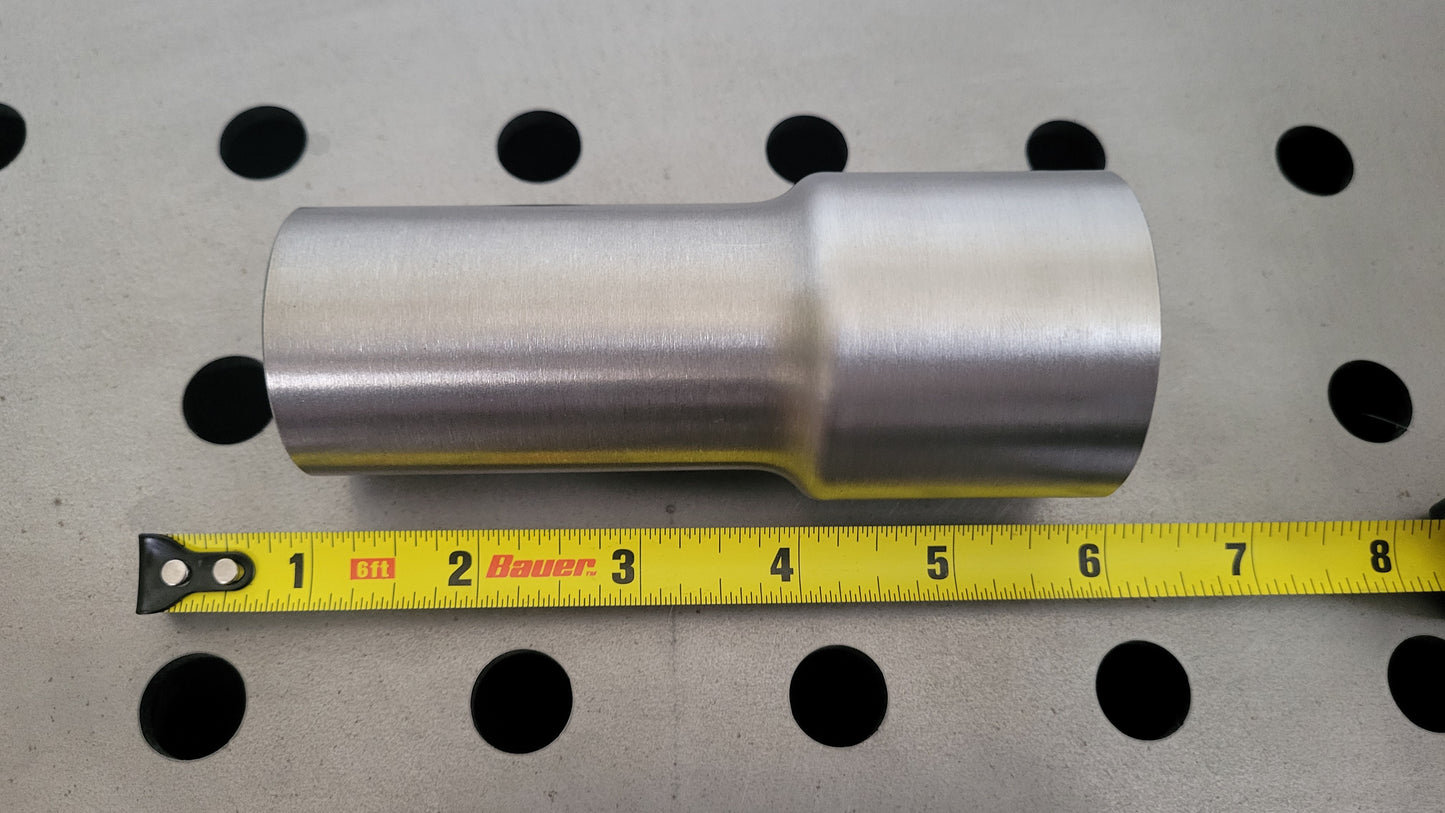 1 1/2" ID to 2” OD Reducer 304 Stainless Steel Exhaust Tube Adapter Connector