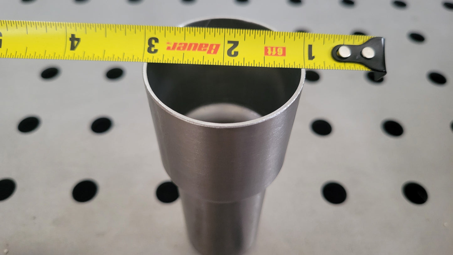 1 1/2" ID to 2” OD Reducer 304 Stainless Steel Exhaust Tube Adapter Connector
