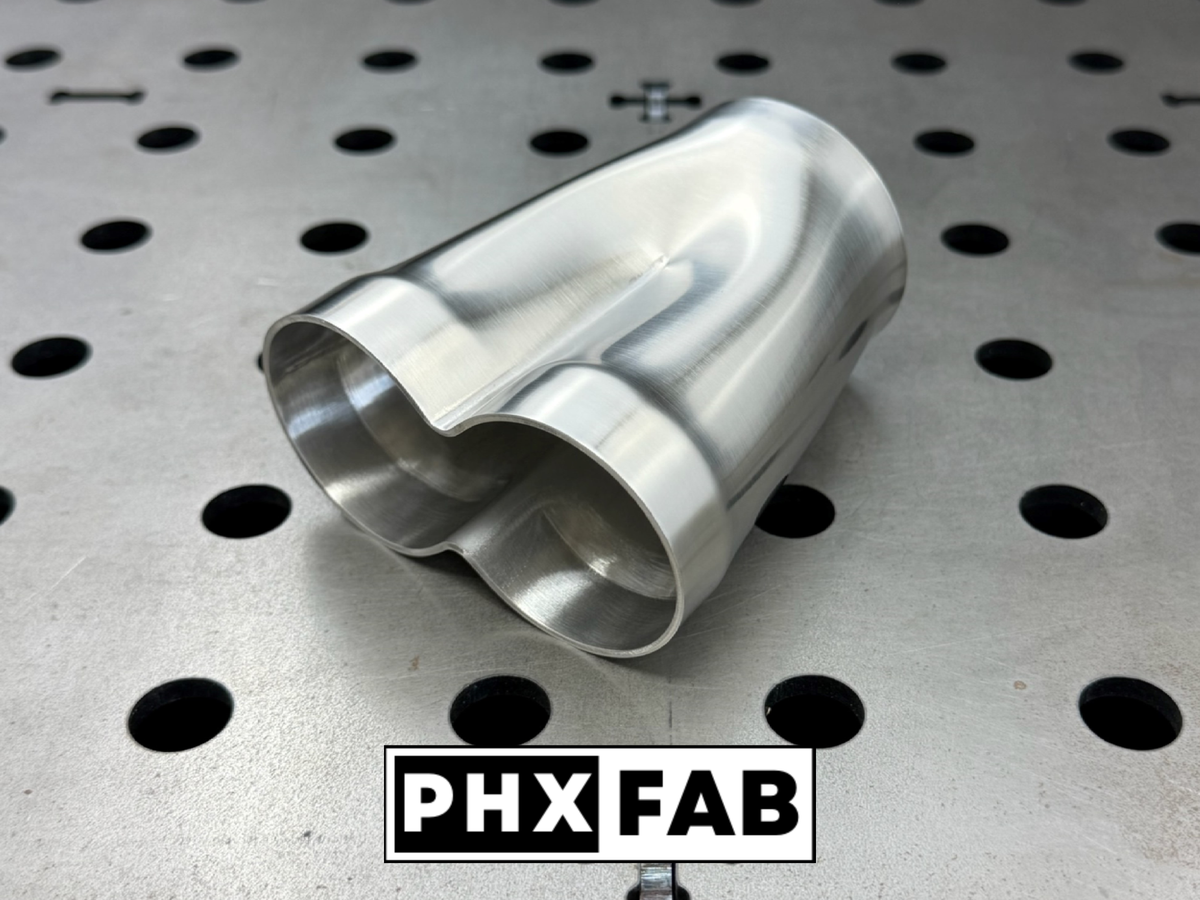 2" Inlet 2 1/4" Outlet 2 Into 1 Weld On Merge Collector 304 Stainless Steel