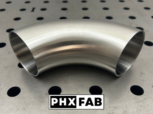 2 1/2" 90 Degree - No Leg - 304 Weld Elbow