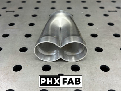2" Inlet 2 1/4" Outlet 2 Into 1 Weld On Merge Collector 304 Stainless Steel