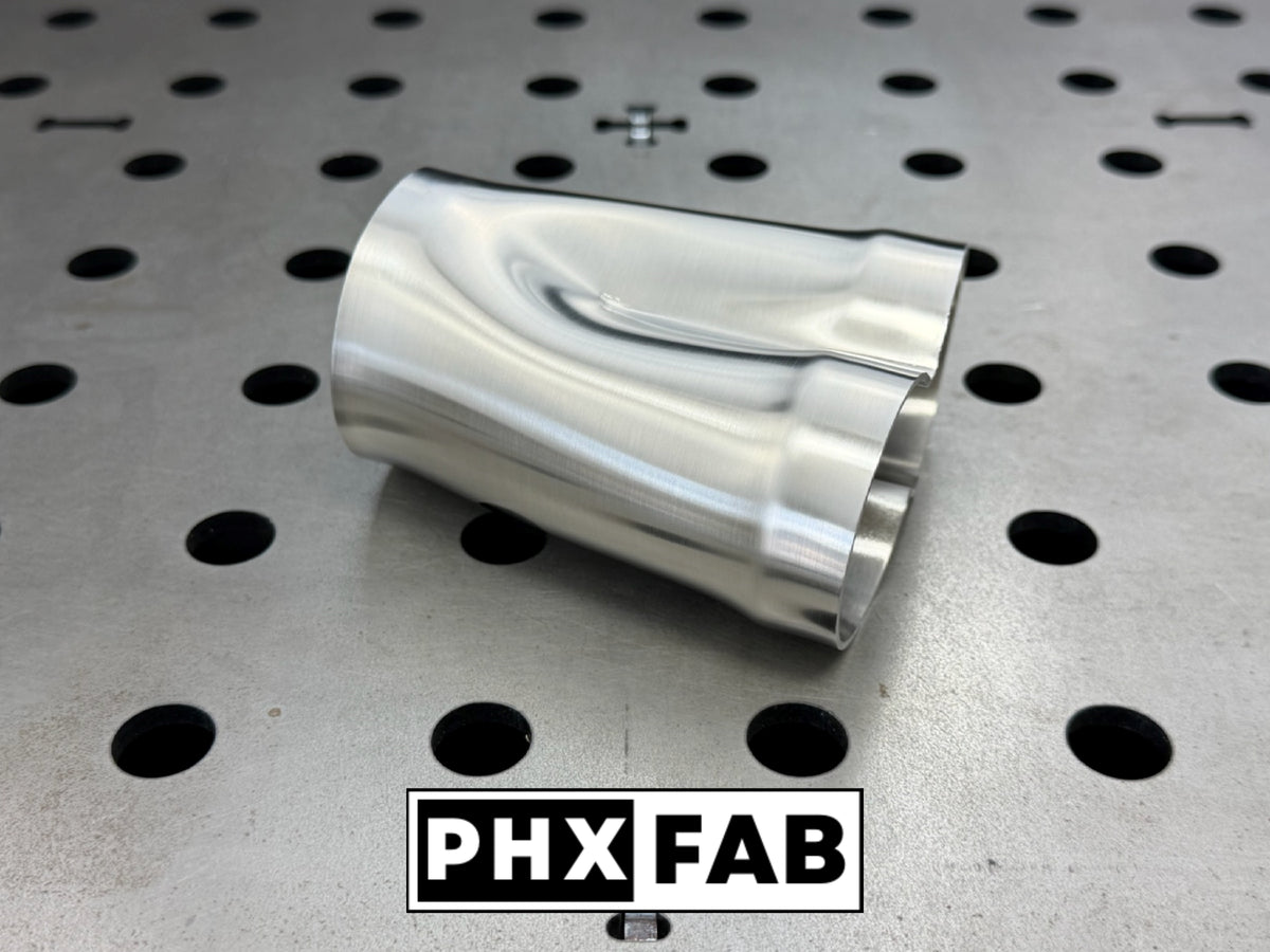 2" Inlet 2 1/4" Outlet 2 Into 1 Weld On Merge Collector 304 Stainless Steel