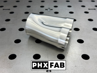 2" Inlet 2 1/4" Outlet 2 Into 1 Weld On Merge Collector 304 Stainless Steel