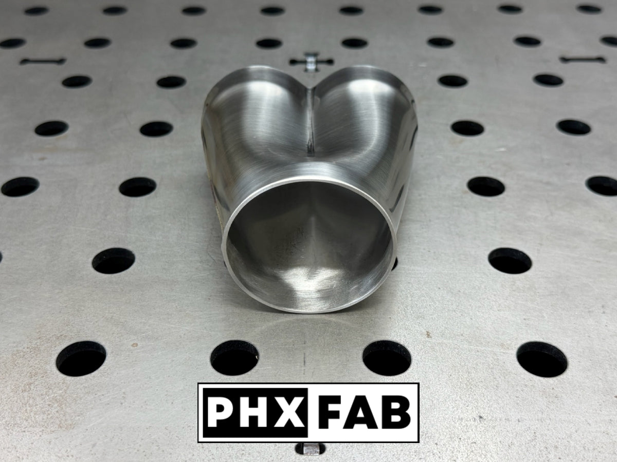 2" Inlet 2 1/4" Outlet 2 Into 1 Weld On Merge Collector 304 Stainless Steel