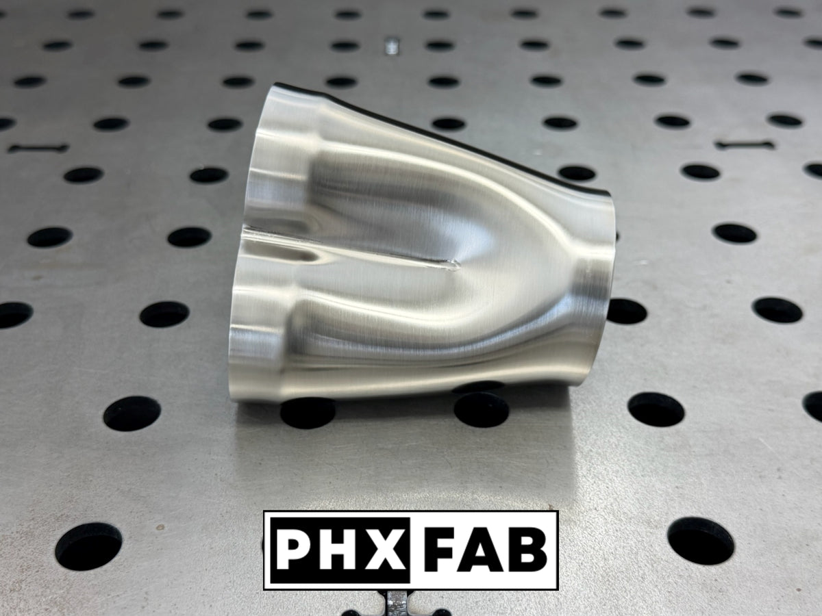 2" Inlet 2 1/4" Outlet 2 Into 1 Weld On Merge Collector 304 Stainless Steel