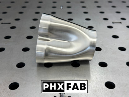 2" Inlet 2 1/4" Outlet 2 Into 1 Weld On Merge Collector 304 Stainless Steel