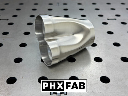2" Inlet 2 1/4" Outlet 2 Into 1 Weld On Merge Collector 304 Stainless Steel