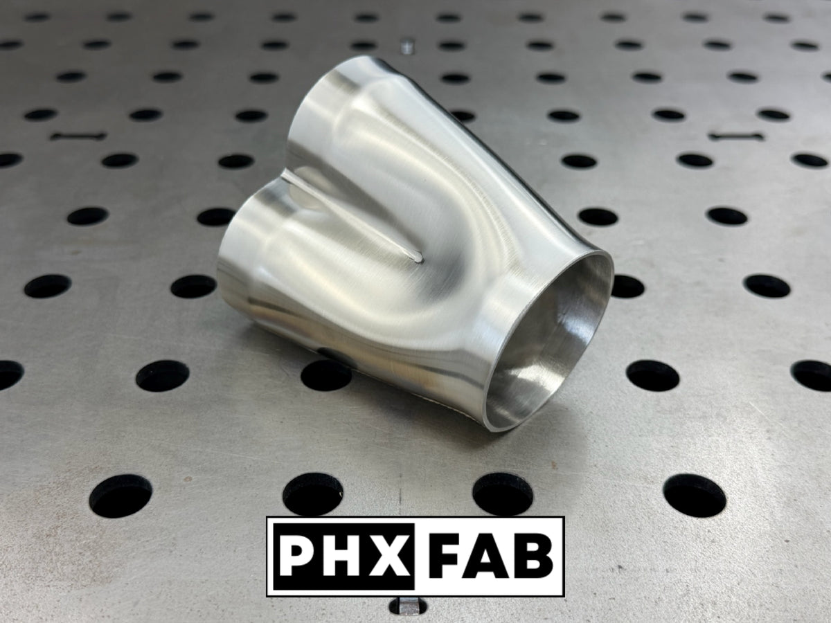 2" Inlet 2 1/4" Outlet 2 Into 1 Weld On Merge Collector 304 Stainless Steel