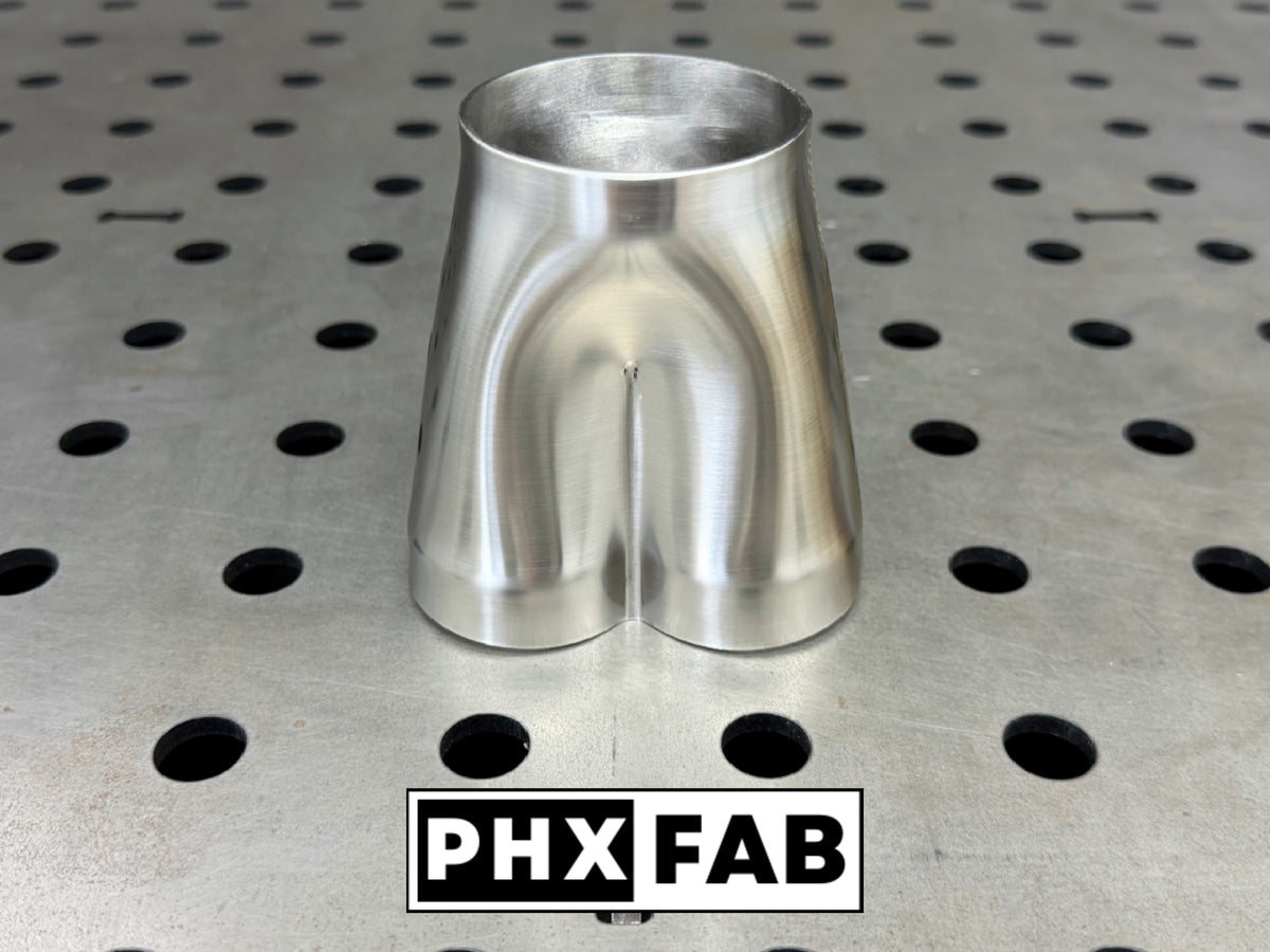 2" Inlet 2 1/4" Outlet 2 Into 1 Weld On Merge Collector 304 Stainless Steel