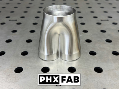2" Inlet 2 1/4" Outlet 2 Into 1 Weld On Merge Collector 304 Stainless Steel