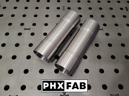 (2) 2 1/2" ID to 2 1/2" ID X 8" Length Stainless Coupler Exhaust Pipe Connector Adapter 304 Stainless Steel