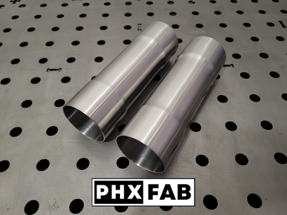 (2) 2 1/2" ID to 2 1/2" ID X 8" Length Stainless Coupler Exhaust Pipe Connector Adapter 304 Stainless Steel