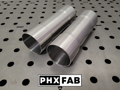 (2) 1 3/4" ID to 1 3/4" ID X 8" Length Stainless Coupler Exhaust Pipe Connector Adapter 304 Stainless Steel